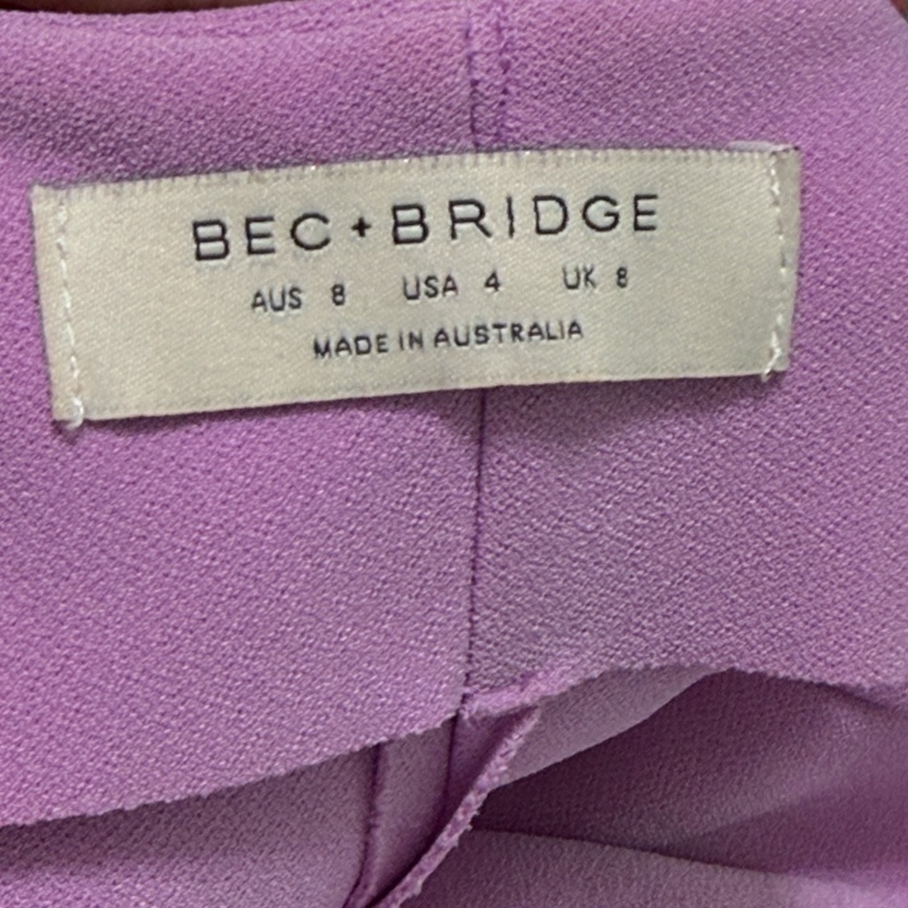 Bec & Bridge Purple Mini Dress Size 4 - Picture 5 of 5